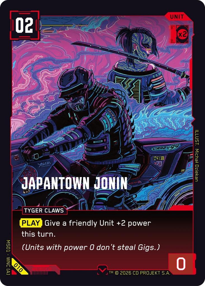 Image for Japantown Jonin (010) (Welcome to Night City - Retail) - Cyberpunk TCG