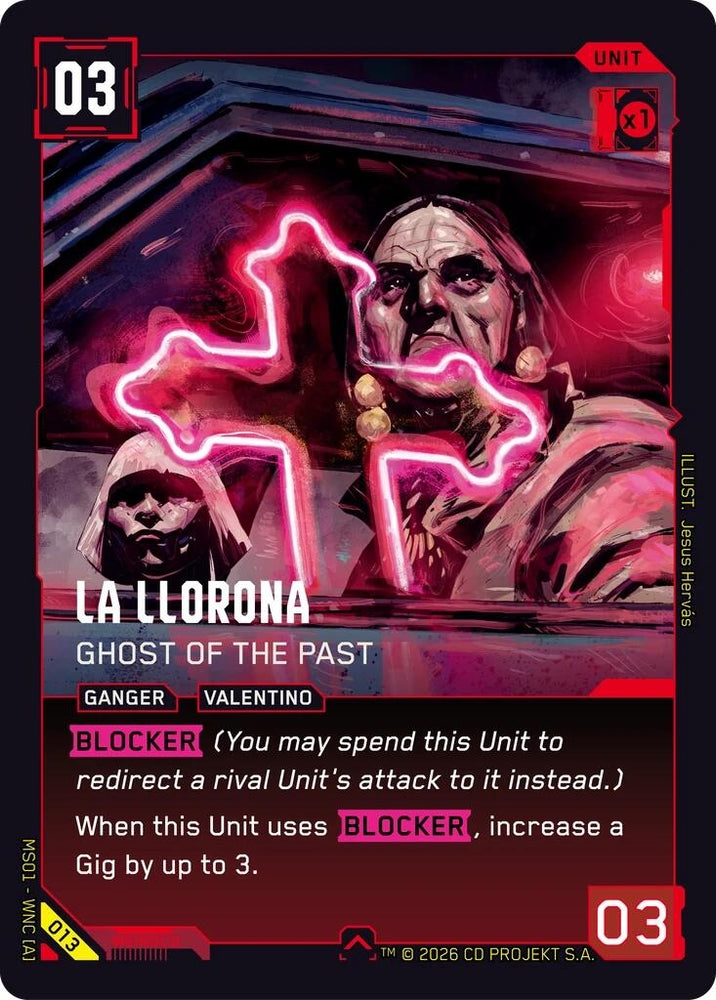Image for La Llorona - Ghost of the Past (013) (Welcome to Night City - Retail) - Cyberpunk TCG