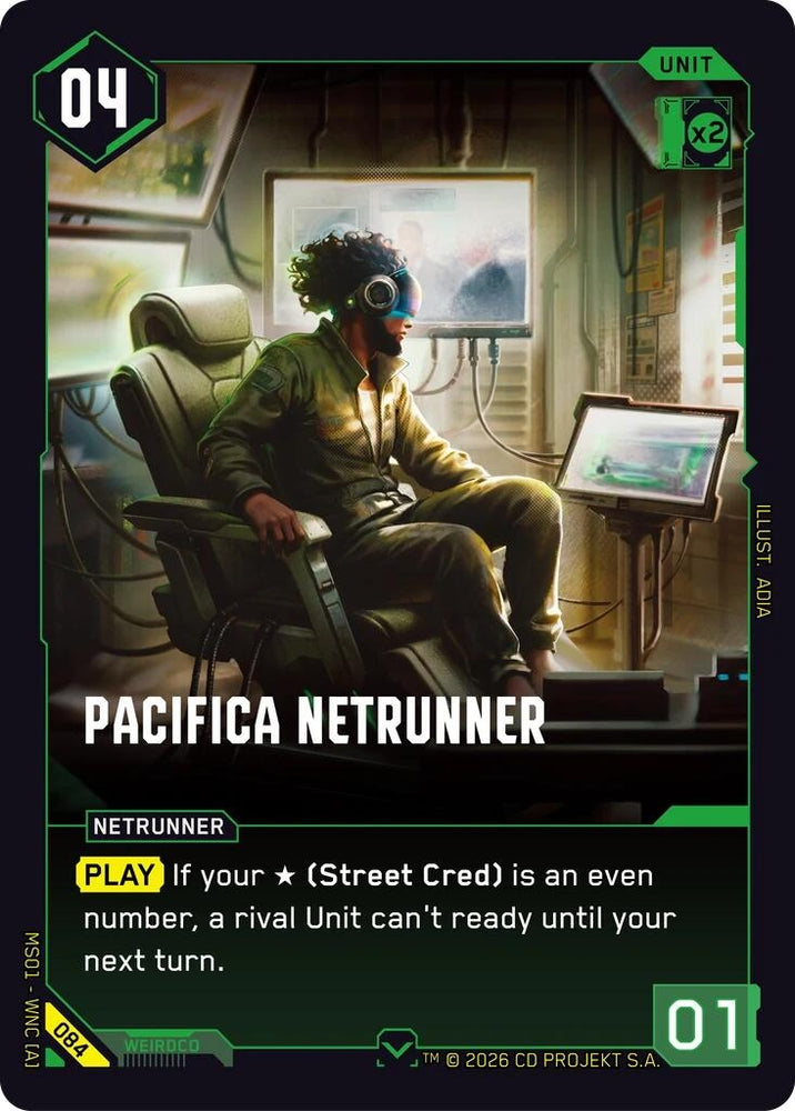 Image for Pacifica Netrunner (084) (Welcome to Night City - Retail) - Cyberpunk TCG
