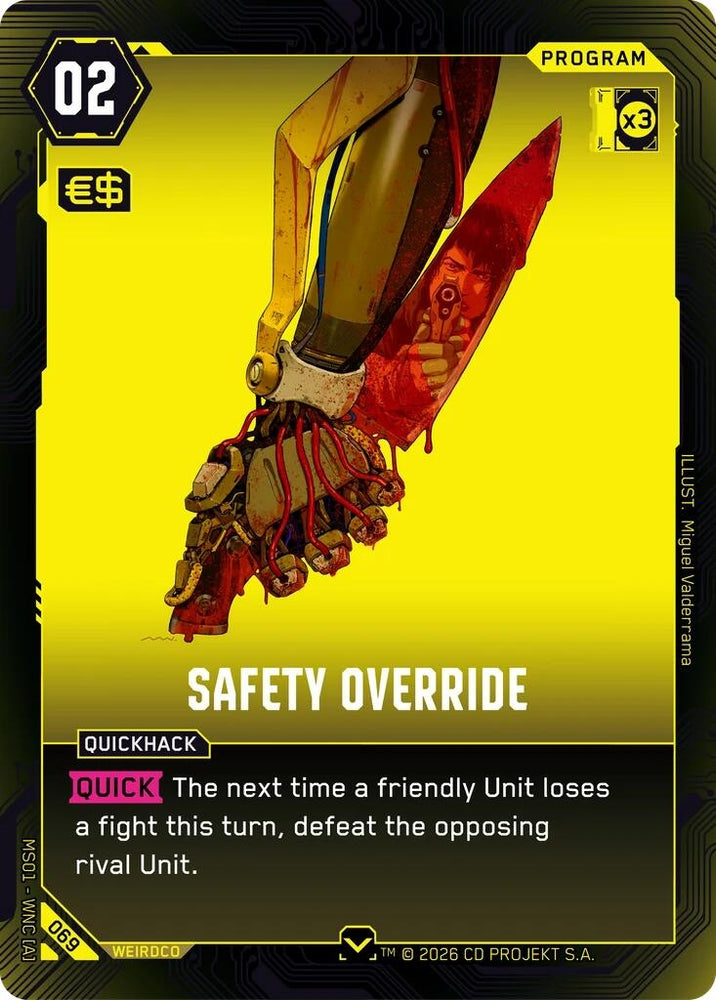 Image for Safety Override (069) (Welcome to Night City - Retail) - Cyberpunk TCG