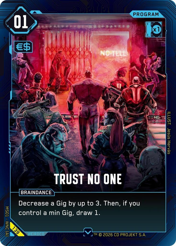 Image for Trust No One (139) (Welcome to Night City - Retail) - Cyberpunk TCG