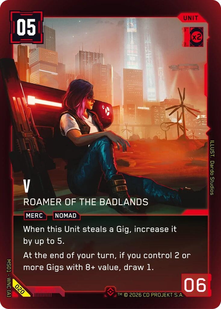 Image for V - Roamer of the Badlands (020) (Welcome to Night City - Retail) - Cyberpunk TCG