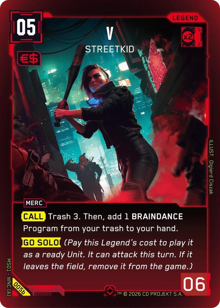 Image for V - Streetkid (b) (005) (Welcome to Night City - Retail) - Cyberpunk TCG