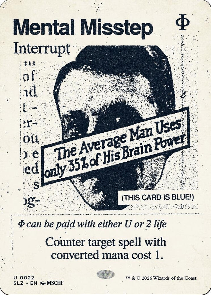 Image for Mental Misstep (0022) (22) (Secret Lair x MSCHF: The Zeta Set) (SLZ) - Magic: The Gathering