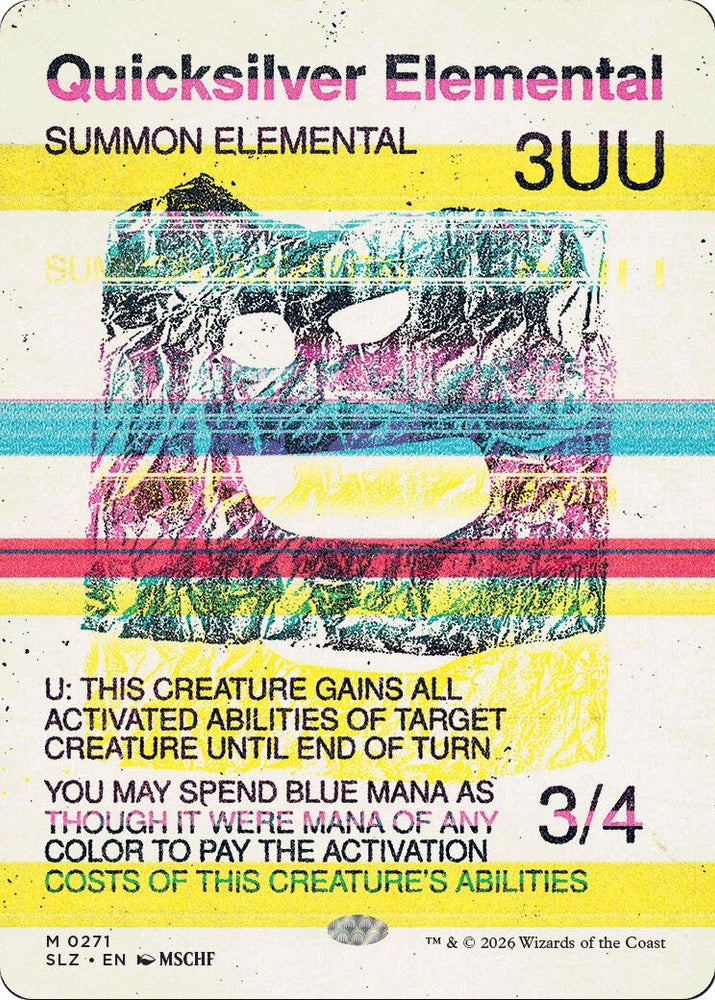 Image for Quicksilver Elemental (0271) (271) (Secret Lair x MSCHF: The Zeta Set) (SLZ) - Magic: The Gathering