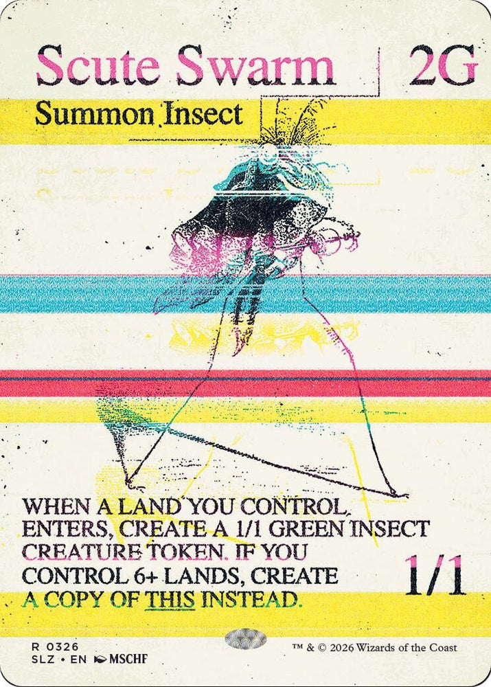 Image for Scute Swarm (0326) (326) (Secret Lair x MSCHF: The Zeta Set) (SLZ) - Magic: The Gathering