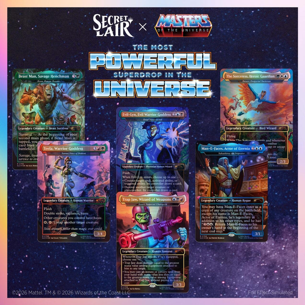 Image for Secret Lair Drop: Secret Lair x Masters of the Universe: Allies and Enemies of Eternia - Traditional Foil Edition - Magic: The Gathering