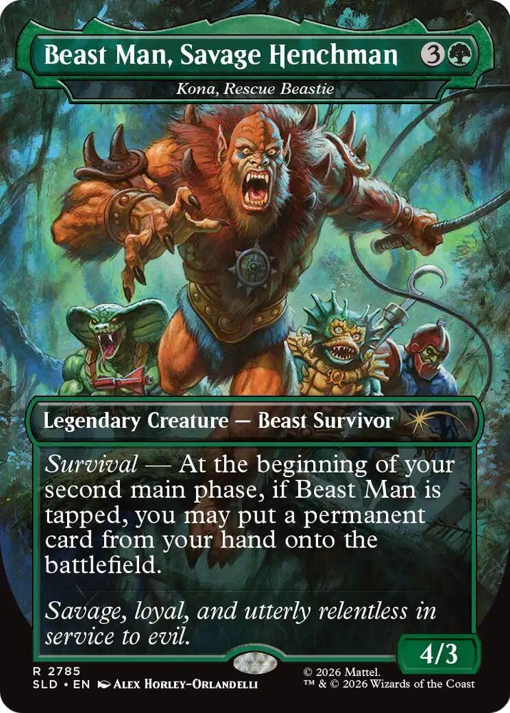 Image for Beast Man, Savage Henchman - Kona, Rescue Beastie (2785) (Secret Lair Drop Series) (SLD) - Magic: The Gathering