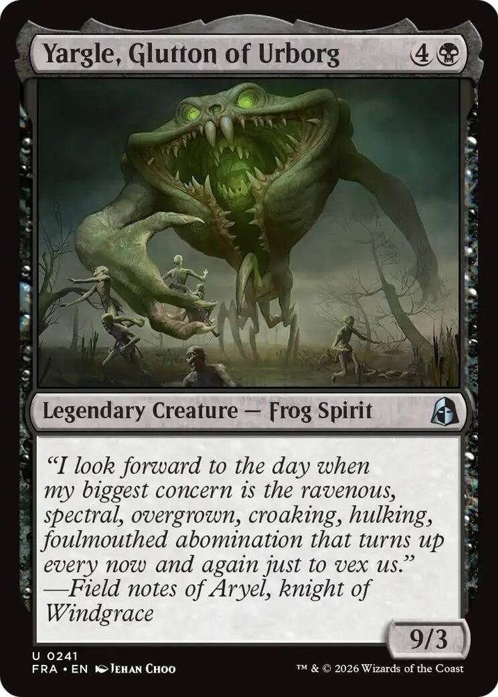 Image for Yargle, Glutton of Urborg (241) (Reality Fracture) (FRA) - Magic: The Gathering