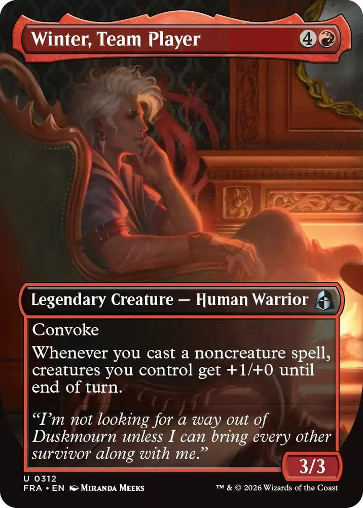 Image for Winter, Team Player (Borderless) (312) (Reality Fracture) (FRA) - Magic: The Gathering