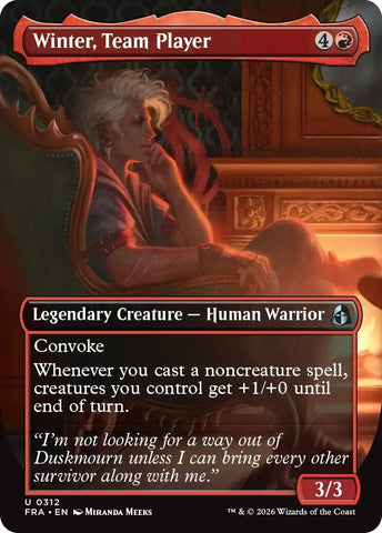 Image for Winter, Team Player (Borderless) (312) (Reality Fracture) (FRA) - Magic: The Gathering