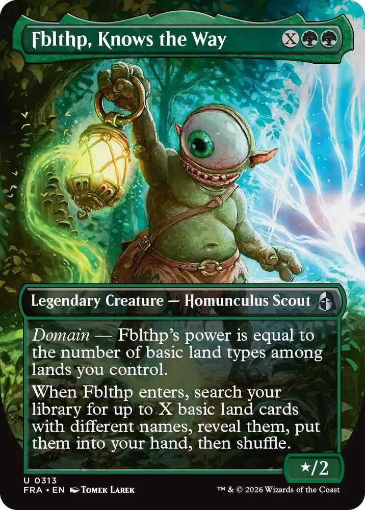 Image for Fblthp, Knows the Way (Borderless) (313) (Reality Fracture) (FRA) - Magic: The Gathering