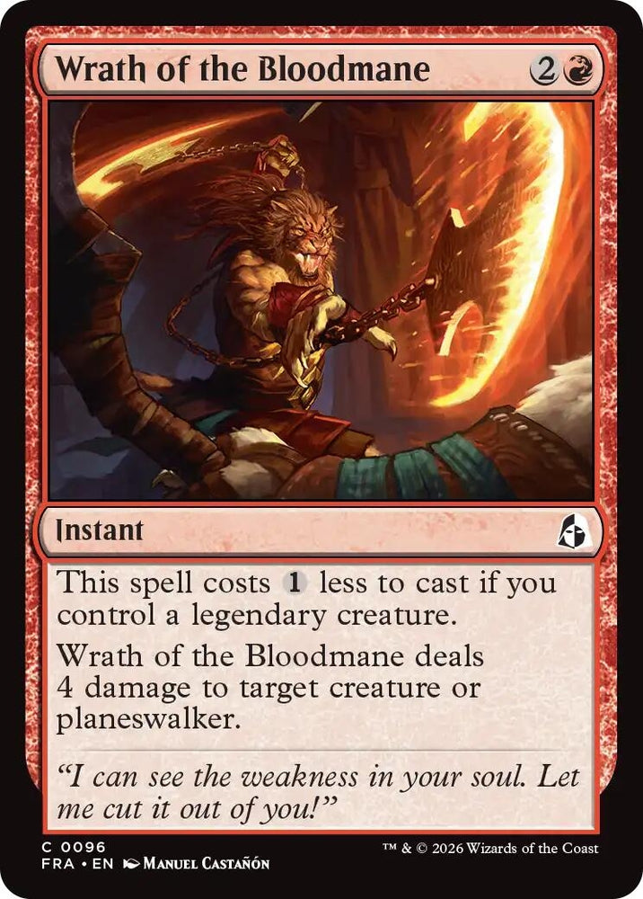 Image for Wrath of the Bloodmane (96) (Reality Fracture) (FRA) - Magic: The Gathering
