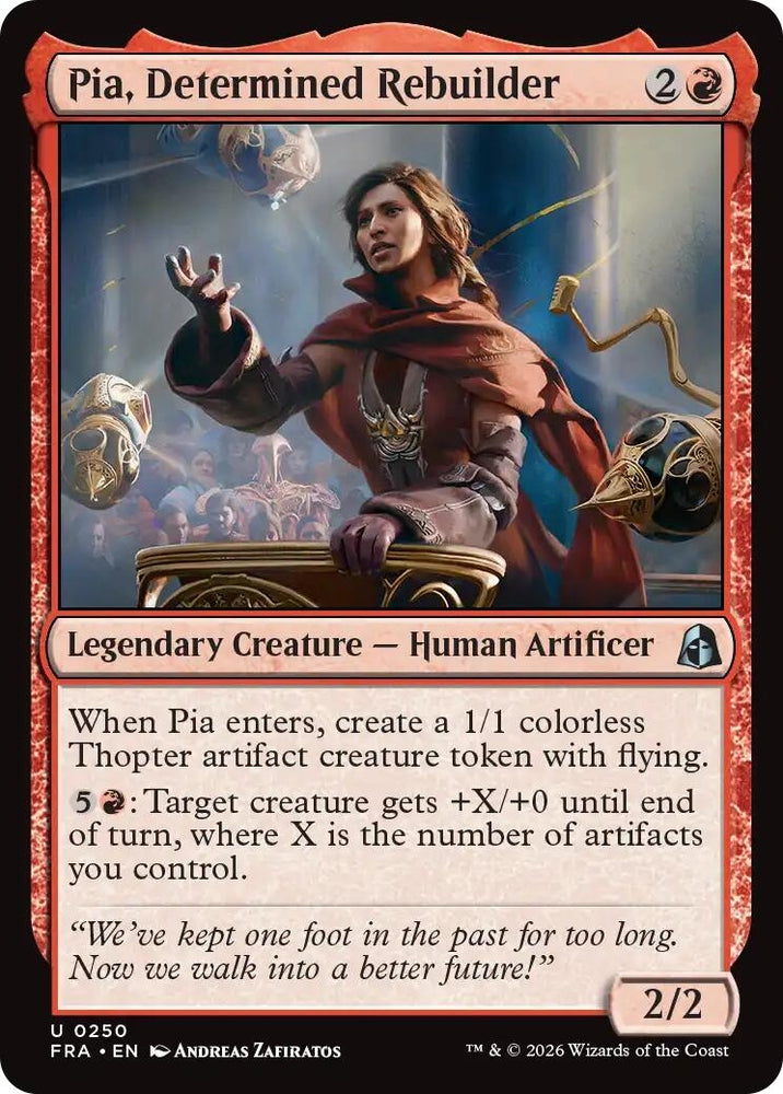 Image for Pia, Determined Rebuilder (250) (Reality Fracture) (FRA) - Magic: The Gathering