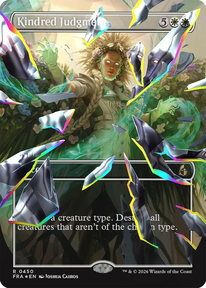 Image for Kindred Judgment (Borderless) (Facet Foil) (450) (Reality Fracture) (FRA) - Magic: The Gathering