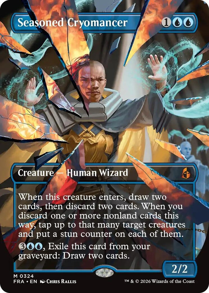 Image for Seasoned Cryomancer (Borderless) (0324) (324) (Reality Fracture) (FRA) - Magic: The Gathering
