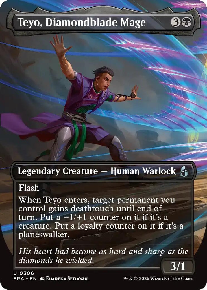 Image for Teyo, Diamondblade Mage (Borderless) (306) (Reality Fracture) (FRA) - Magic: The Gathering