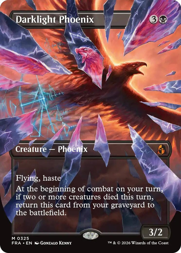 Image for Darklight Phoenix (Borderless) (0325) (325) (Reality Fracture) (FRA) - Magic: The Gathering