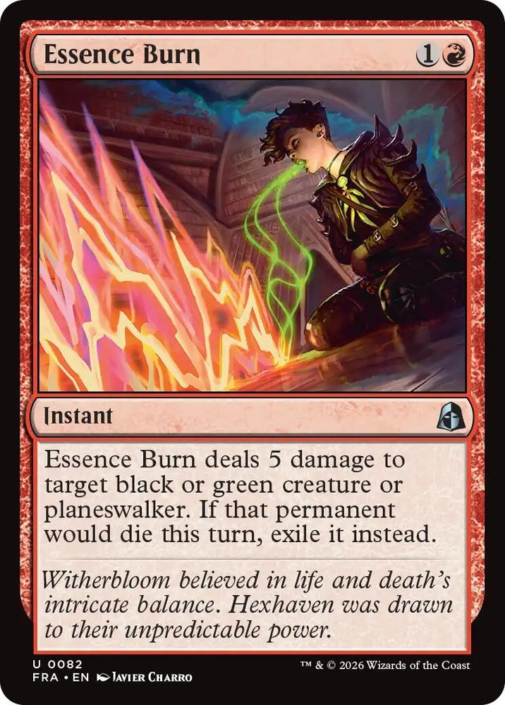 Image for Essence Burn (82) (Reality Fracture) (FRA) - Magic: The Gathering