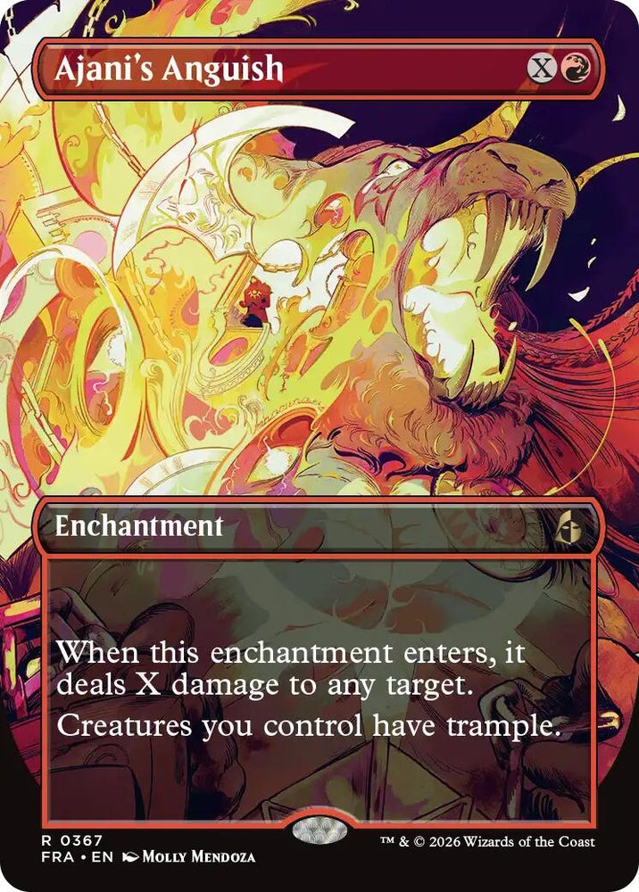 Image for Ajani's Anguish (Borderless) (367) (Reality Fracture) (FRA) - Magic: The Gathering