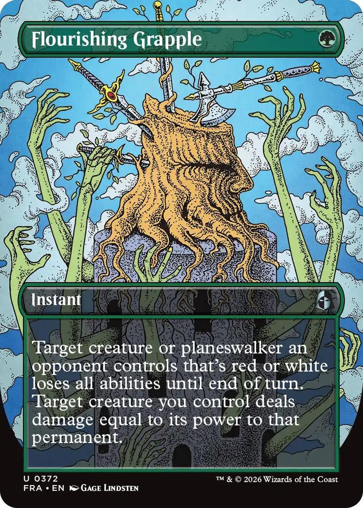 Image for Flourishing Grapple (Borderless) (372) (Reality Fracture) (FRA) - Magic: The Gathering