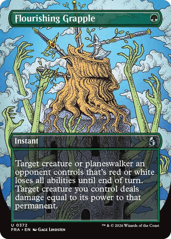 Image for Flourishing Grapple (Borderless) (372) (Reality Fracture) (FRA) - Magic: The Gathering