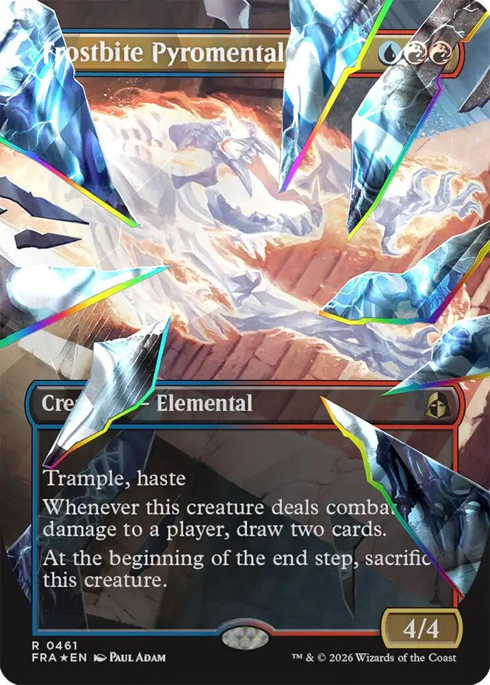 Image for Frostbite Pyromental (Borderless) (Facet Foil) (461) (Reality Fracture) (FRA) - Magic: The Gathering