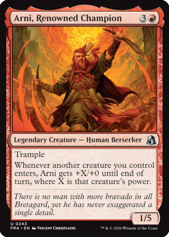 Image for Arni, Renowned Champion (243) (Reality Fracture) (FRA) - Magic: The Gathering