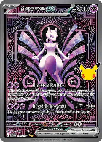 Image for Mewtwo ex (151/128) (ME: 30th Celebration) (30C) - Pokemon