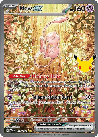 Image for Mew ex (152/128) (ME: 30th Celebration) (30C) - Pokemon
