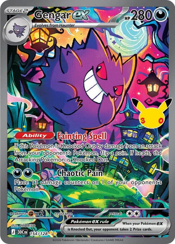 Image for Gengar ex (154/128) (ME: 30th Celebration) (30C) - Pokemon