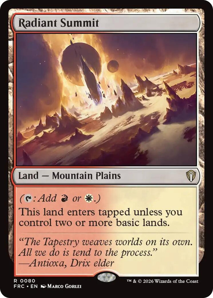 Image for Radiant Summit (80) (Commander: Reality Fracture) (FRC) - Magic: The Gathering