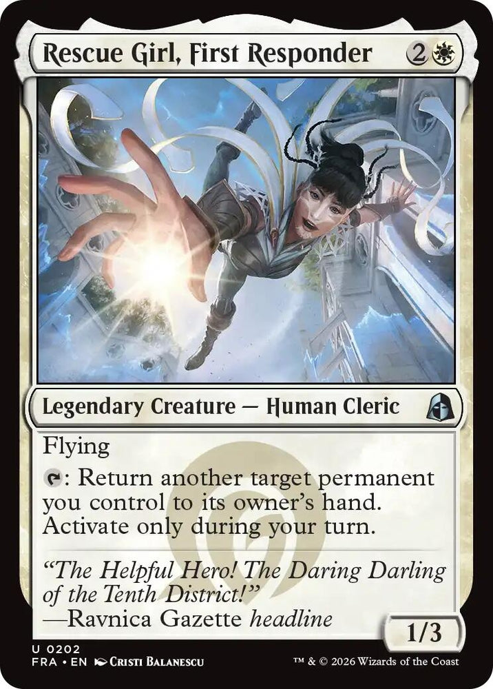 Image for Rescue Girl, First Responder (202) (Reality Fracture) (FRA) - Magic: The Gathering