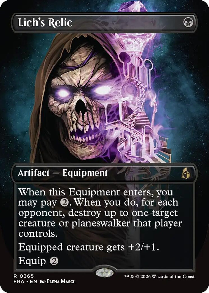 Image for Lich's Relic (Borderless) (365) (Reality Fracture) (FRA) - Magic: The Gathering