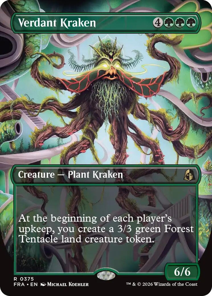 Image for Verdant Kraken (Borderless) (375) (Reality Fracture) (FRA) - Magic: The Gathering