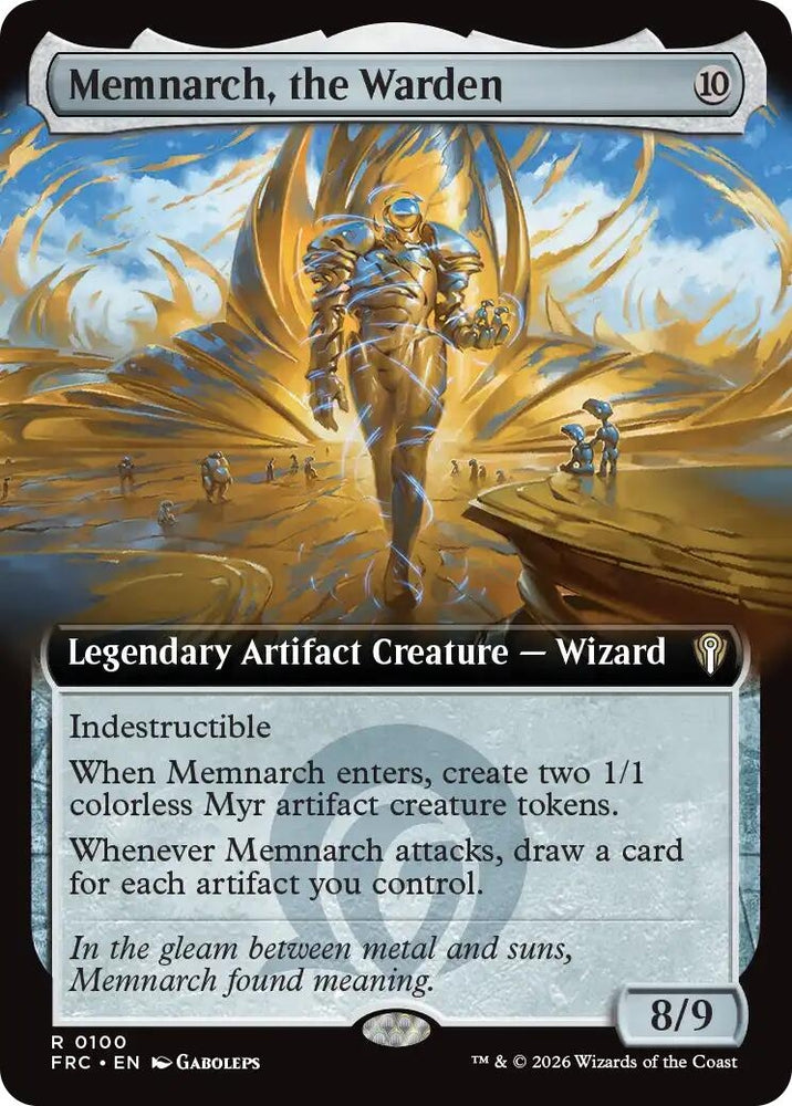 Image for Memnarch, the Warden (Extended Art) (100) (Commander: Reality Fracture) (FRC) - Magic: The Gathering