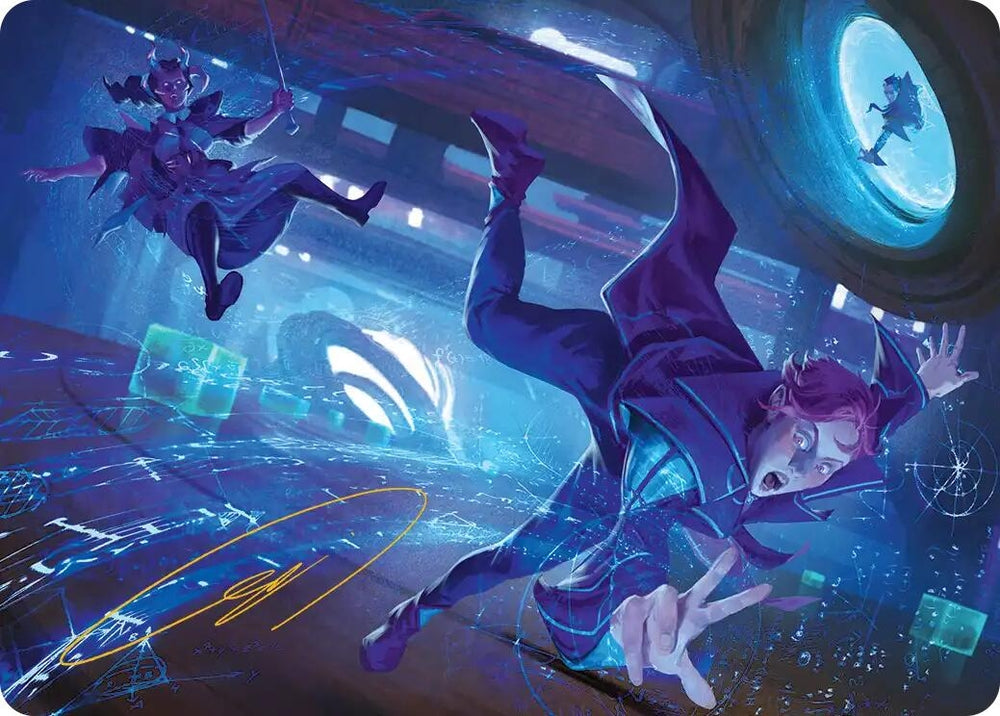 Image for Cruel Calculations Art Card (Gold-Stamped Signature) (39) (Art Series: Reality Fracture) (ASFRA) - Magic: The Gathering