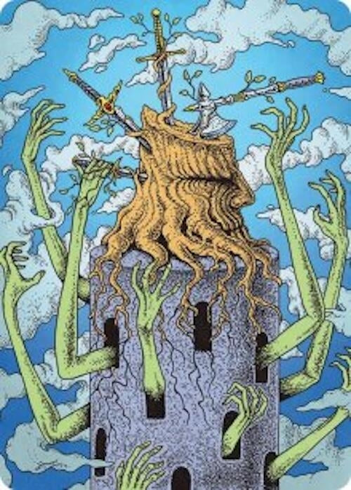 Image for Flourishing Grapple Art Card (51) (Art Series: Reality Fracture) (ASFRA) - Magic: The Gathering