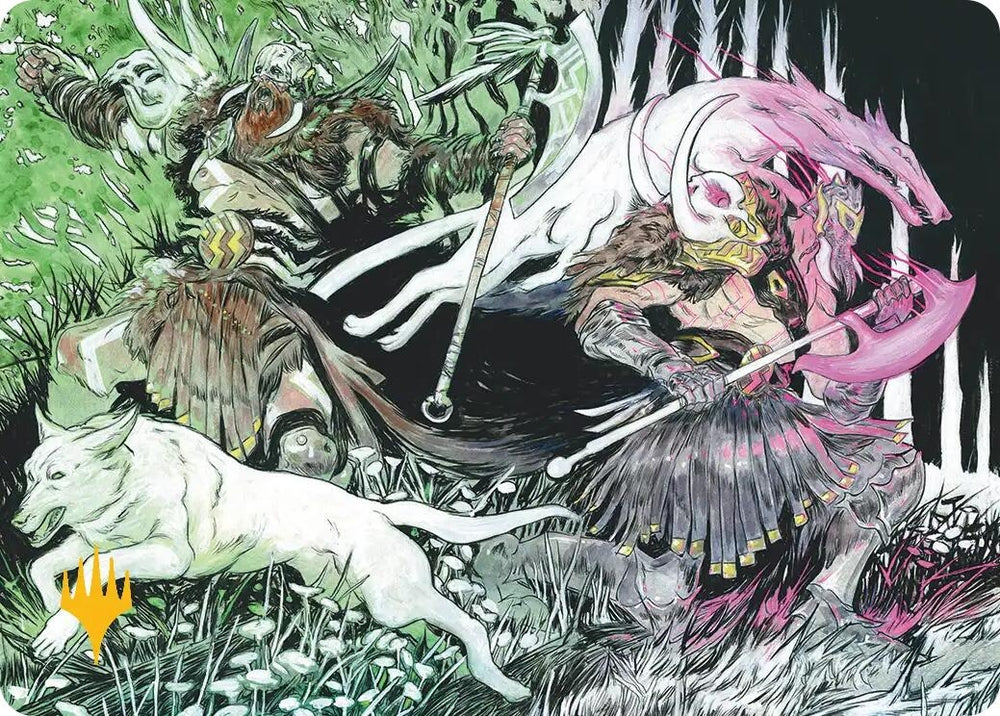 Image for Ferocity of the Hunt Art Card (Gold-Stamped) (26) (Art Series: Reality Fracture) (ASFRA) - Magic: The Gathering