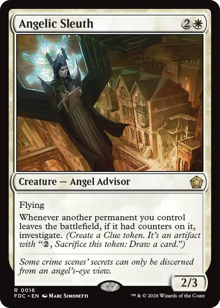 Image for Angelic Sleuth (16) (Commander: Foundations) (FDC) - Magic: The Gathering