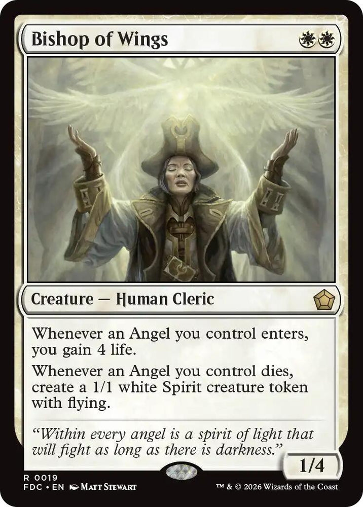 Image for Bishop of Wings (19) (Commander: Foundations) (FDC) - Magic: The Gathering