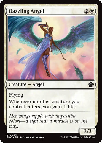 Image for Dazzling Angel (24) (Commander: Foundations) (FDC) - Magic: The Gathering