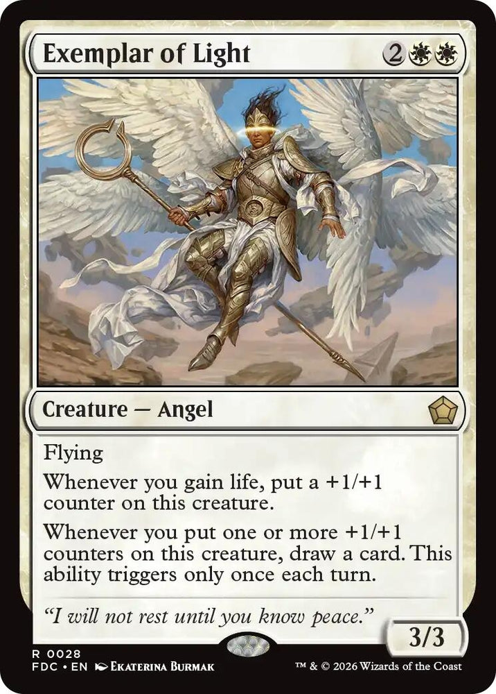 Image for Exemplar of Light (28) (Commander: Foundations) (FDC) - Magic: The Gathering
