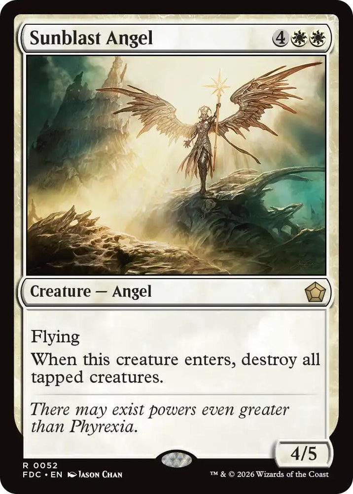 Image for Sunblast Angel (52) (Commander: Foundations) (FDC) - Magic: The Gathering