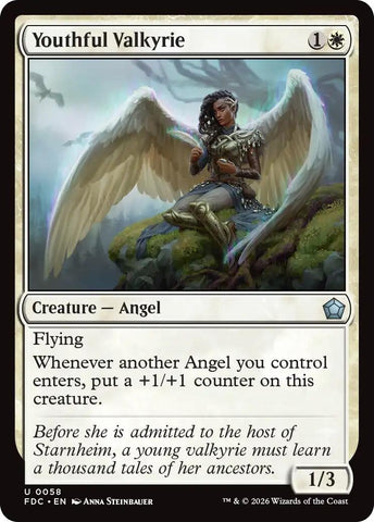 Image for Youthful Valkyrie (58) (Commander: Foundations) (FDC) - Magic: The Gathering