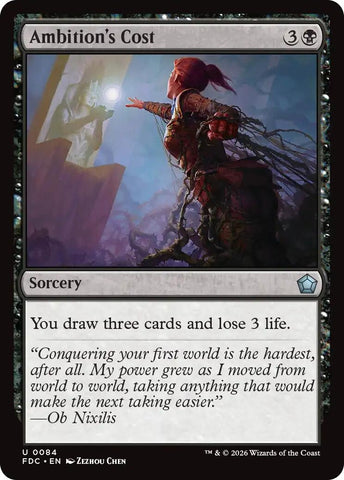 Image for Ambition's Cost (84) (Commander: Foundations) (FDC) - Magic: The Gathering