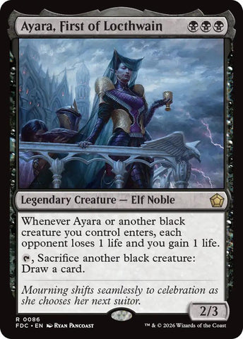 Image for Ayara, First of Locthwain (86) (Commander: Foundations) (FDC) - Magic: The Gathering
