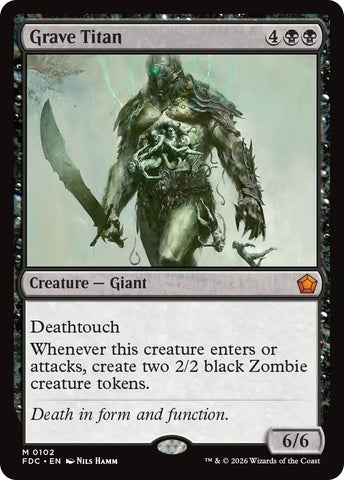 Image for Grave Titan (102) (Commander: Foundations) (FDC) - Magic: The Gathering