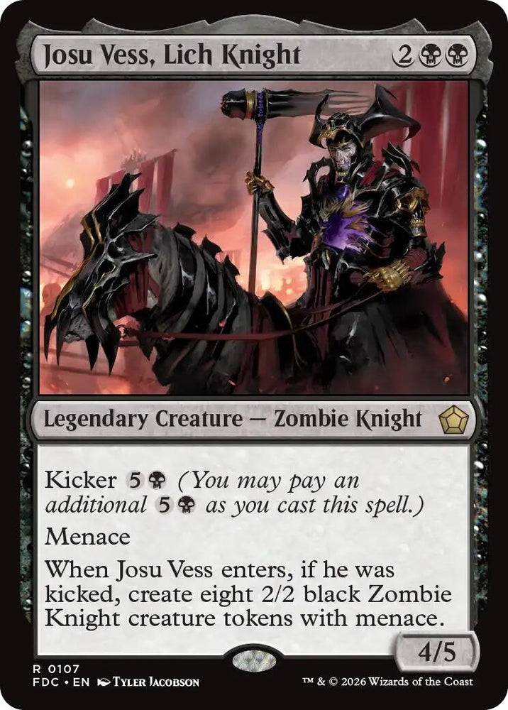 Image for Josu Vess, Lich Knight (107) (Commander: Foundations) (FDC) - Magic: The Gathering