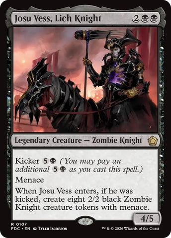 Image for Josu Vess, Lich Knight (107) (Commander: Foundations) (FDC) - Magic: The Gathering